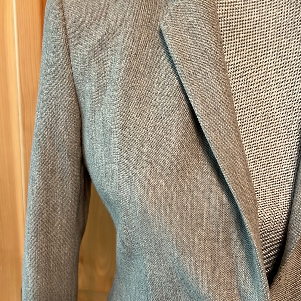 Express Light Gray Blazer Single Button Closure 2 - image 2
